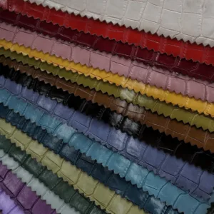 Croco-Embossed PU Garment Leather